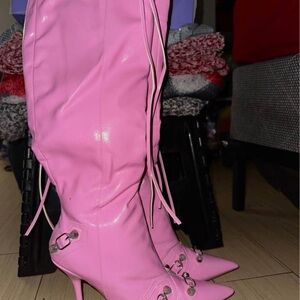 Knee high boots with tassels and jewels ✨